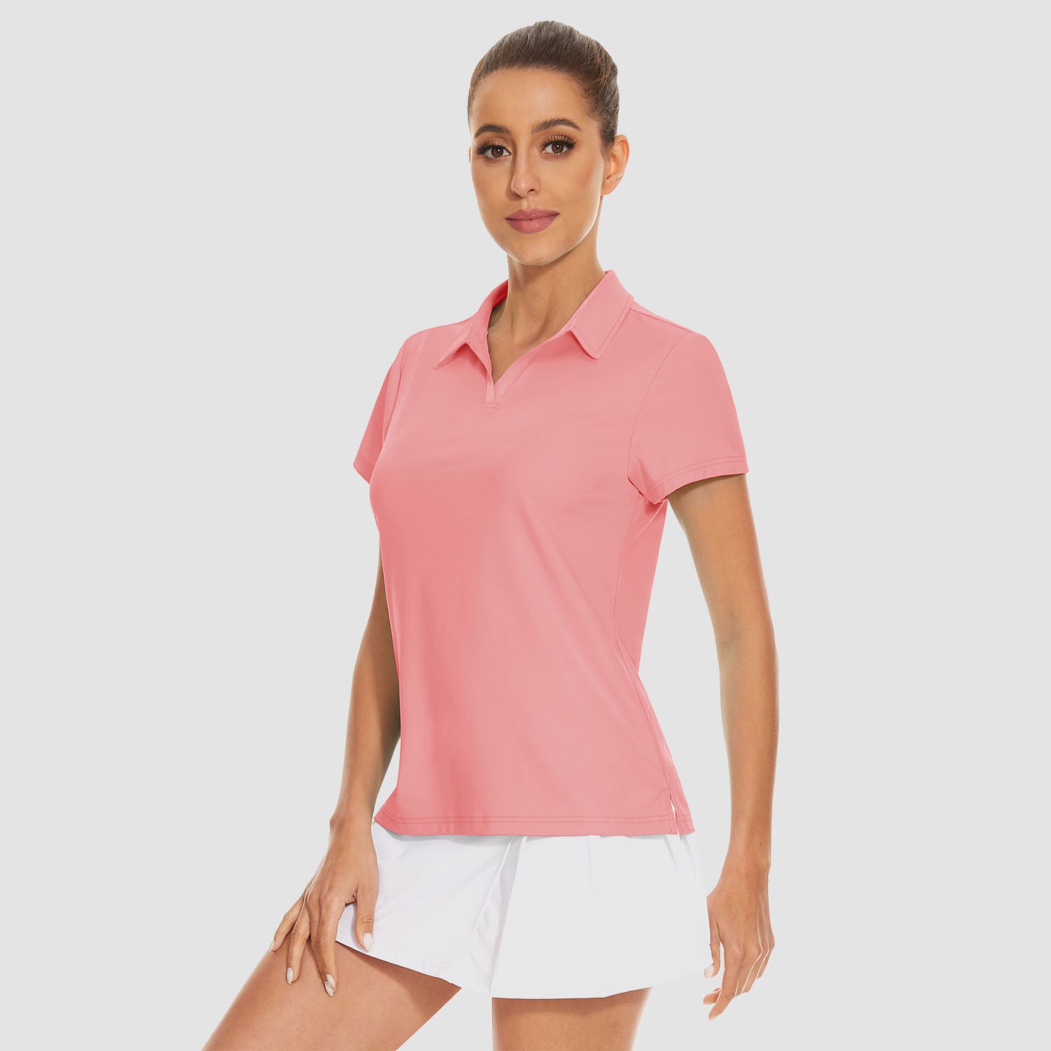 Women's V-Neck Golf Polo Shirt UPF 50+ Quick-Dry - MAGCOMSEN