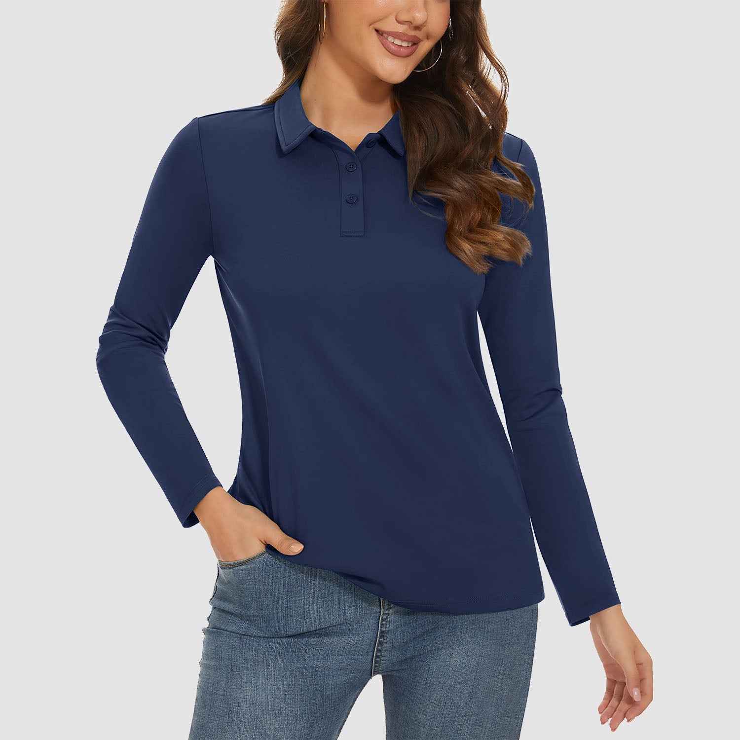 Women's UPF 50+ Long Sleeve Golf Shirts - MAGCOMSEN