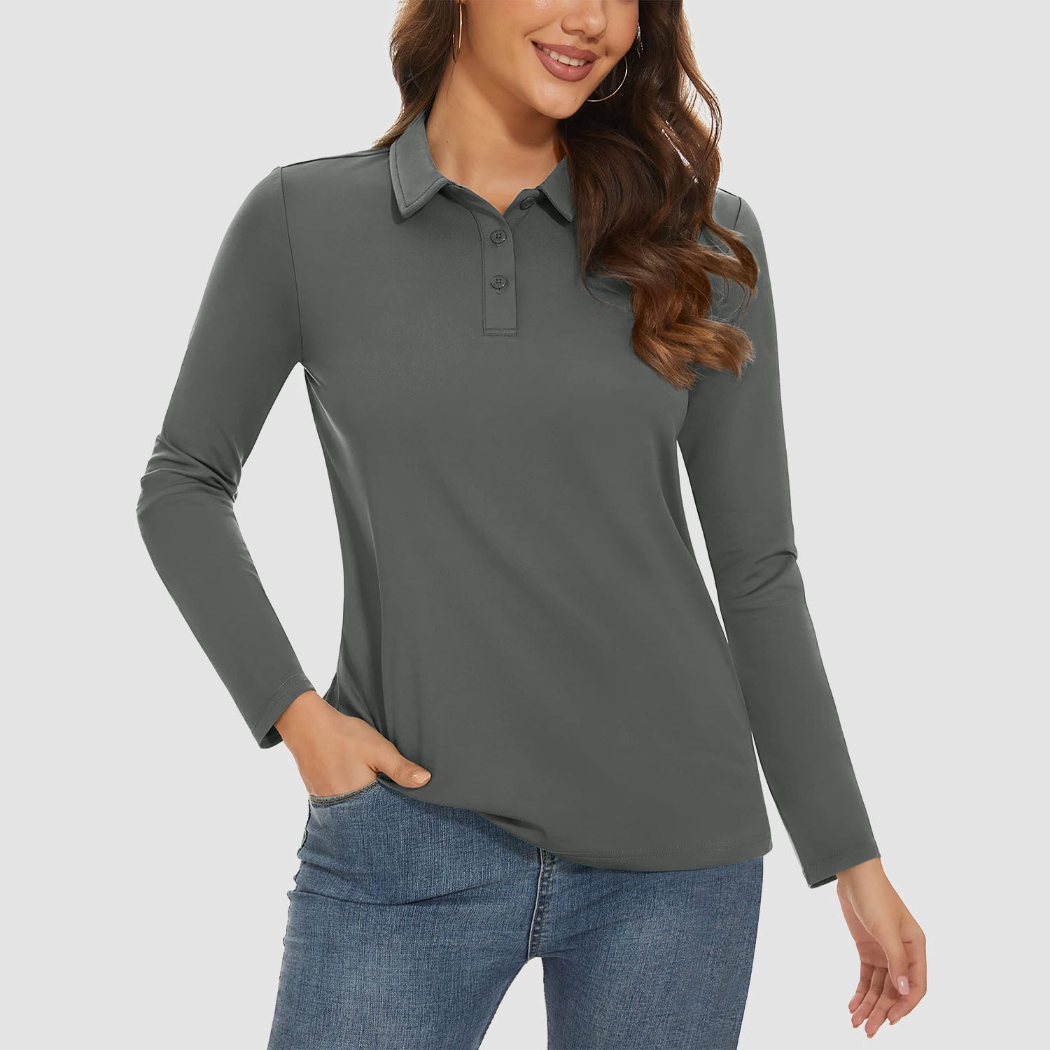 Women's UPF 50+ Long Sleeve Golf Shirts - MAGCOMSEN