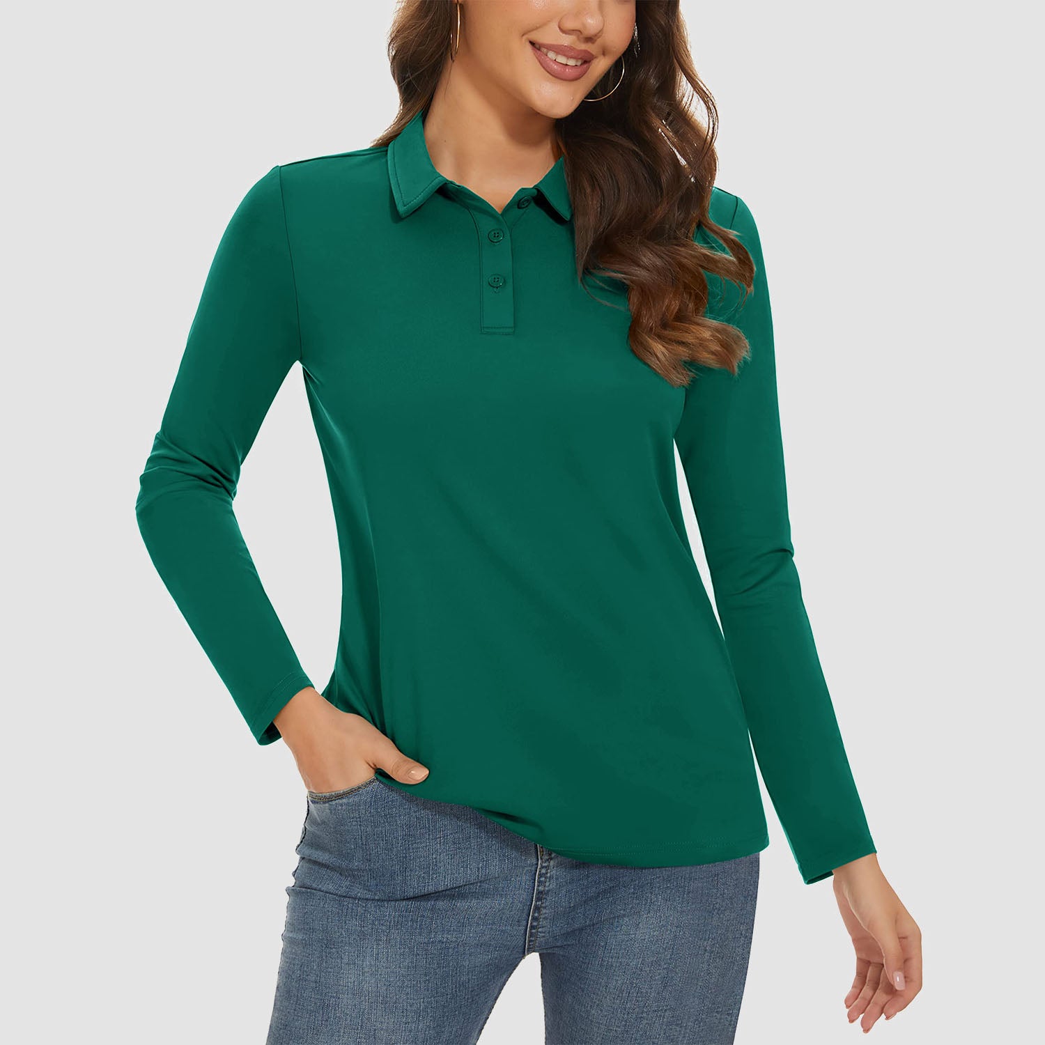 Women's UPF 50+ Long Sleeve Golf Shirts - MAGCOMSEN