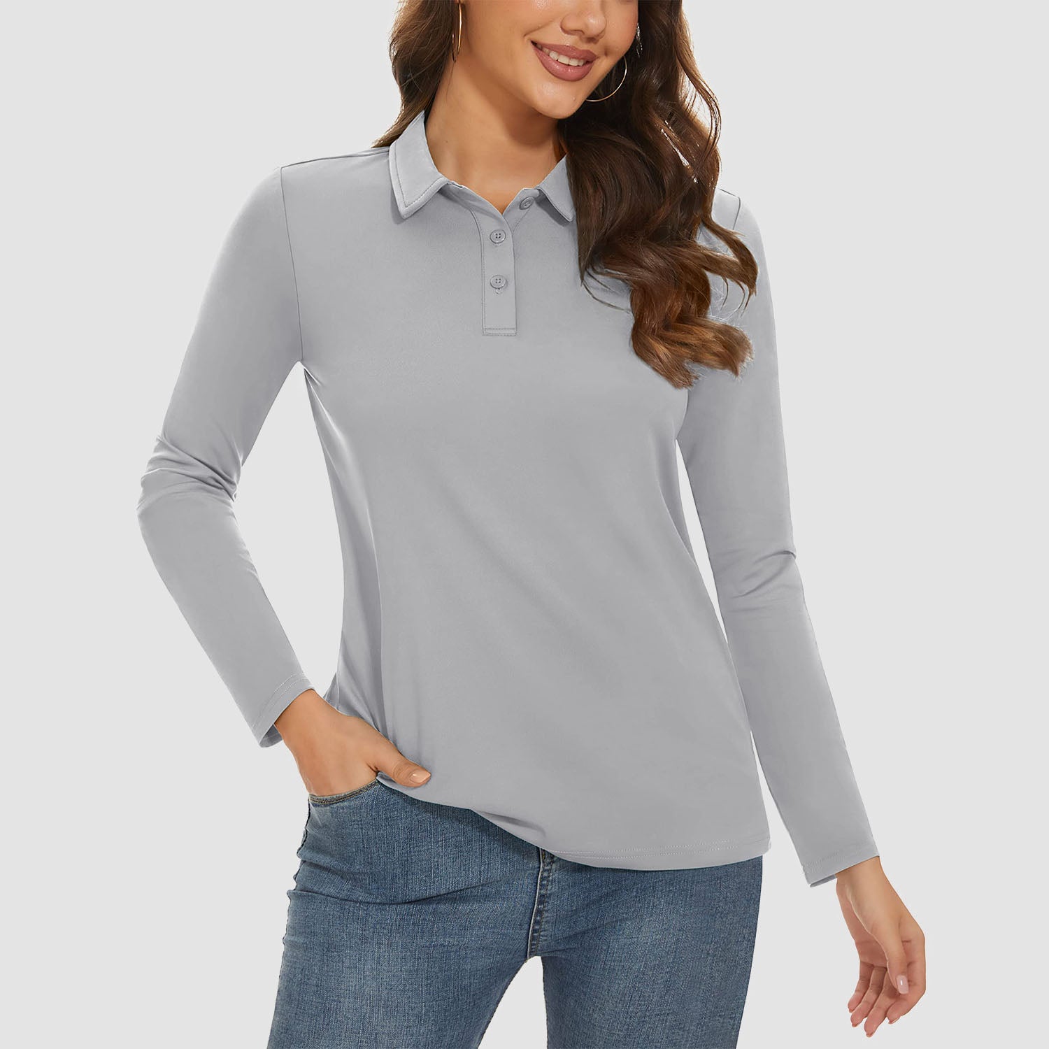 Women's UPF 50+ Long Sleeve Golf Shirts - MAGCOMSEN
