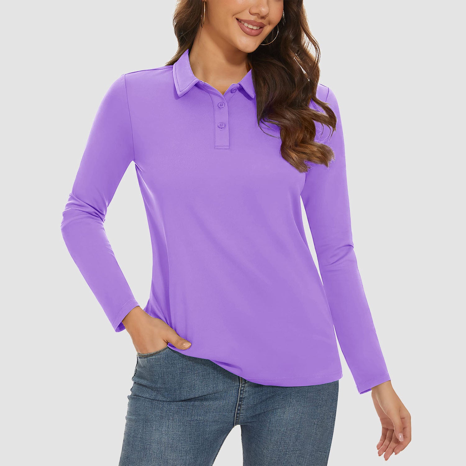 Women's UPF 50+ Long Sleeve Golf Shirts - MAGCOMSEN