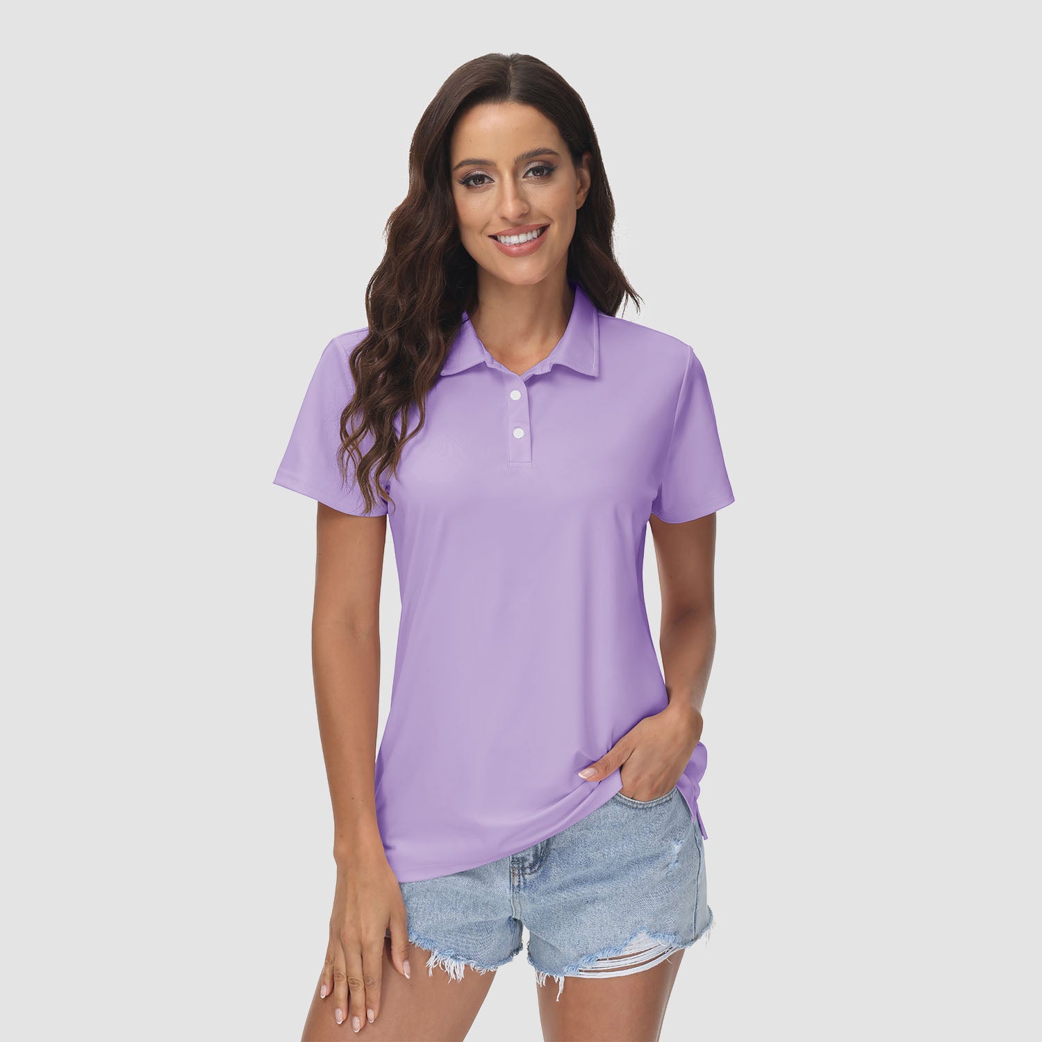 Women's UPF 50+ Sun Protection Polo Shirt, Quick-Dry