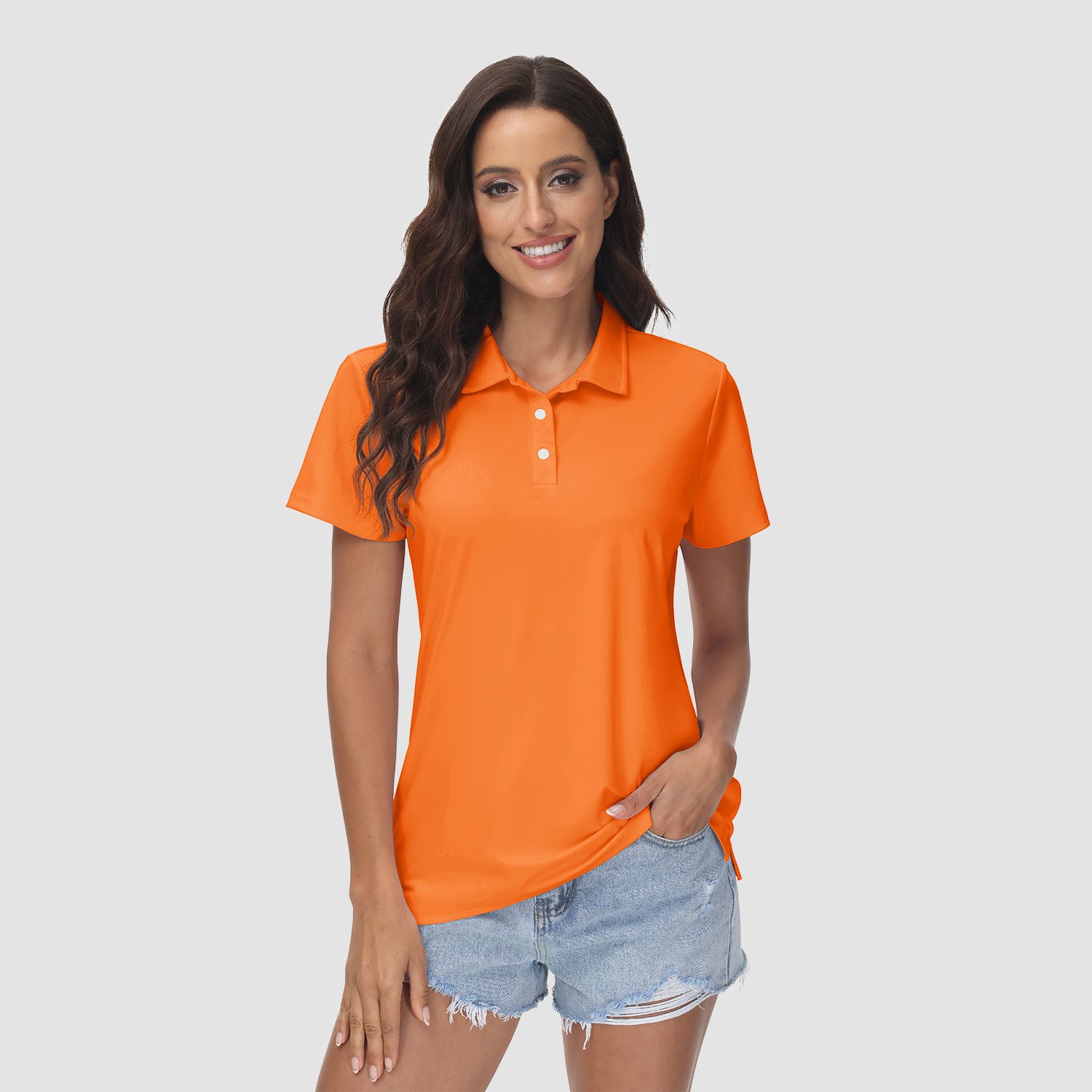 Women's UPF 50+ Sun Protection Polo Shirt, Quick-Dry