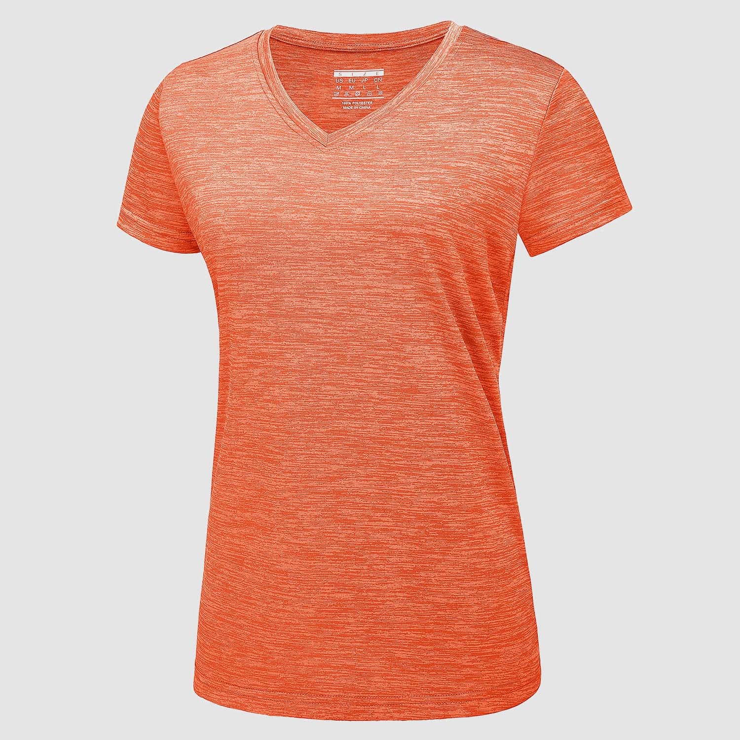 Women's V-Neck Quick-Dry Moisture-Wicking Athletic Shirt