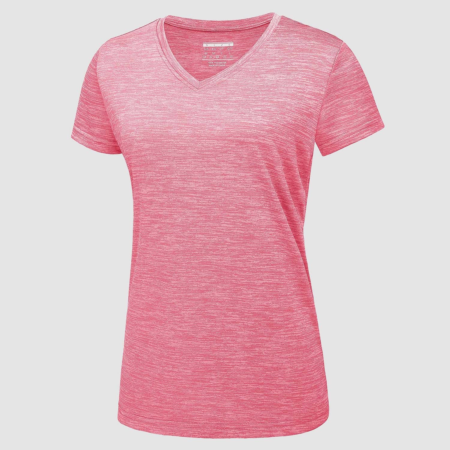 Women's V-Neck Quick-Dry Moisture-Wicking Athletic Shirt