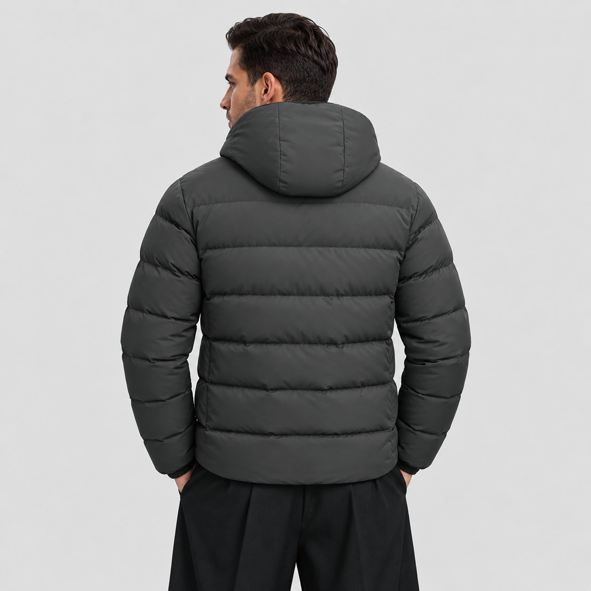 Men's Lightweight Quilted Puffer Jacket with Hood