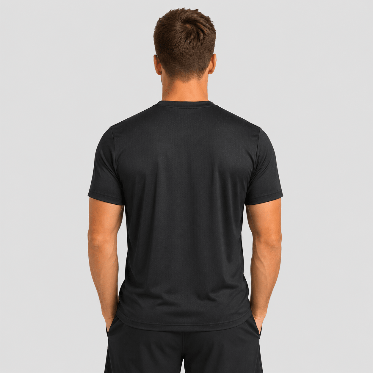 Men's Breathable Mesh Workout T-Shirt – Quick Dry 4-Way Stretch Black by MAGCOMSEN