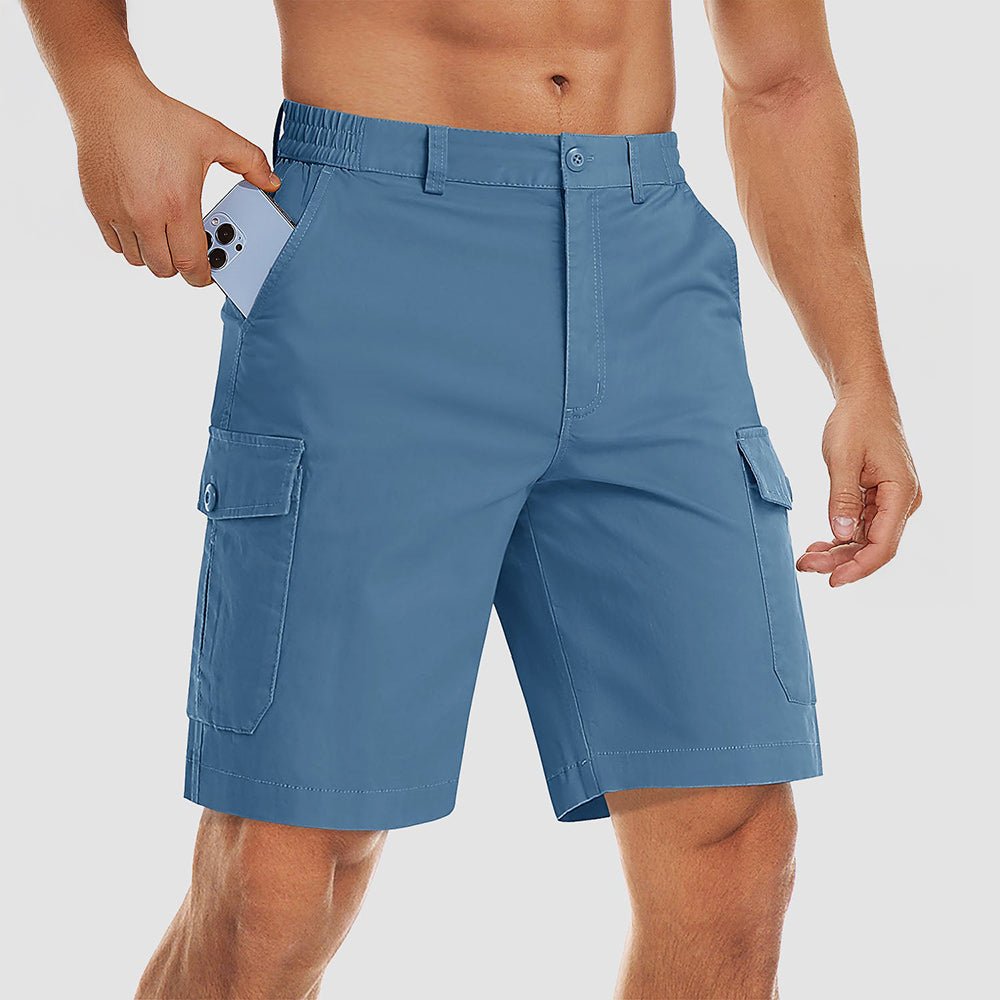 Men's Cargo Shorts Casual Work Shorts Light Blue by MAGCOMSEN