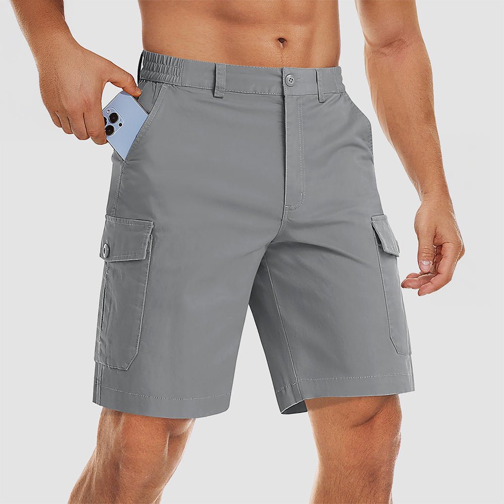 Men's Cargo Shorts Casual Work Shorts Light Grey by MAGCOMSEN