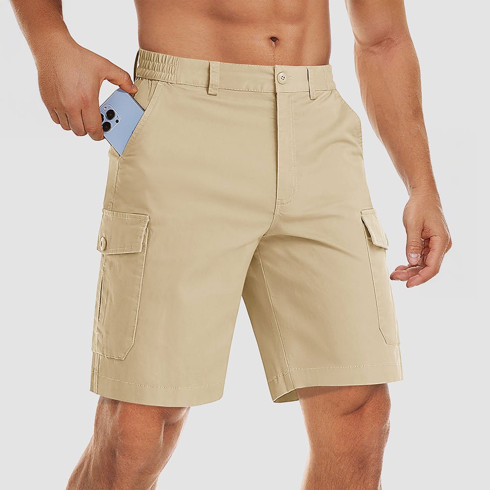 Men's Cargo Shorts Casual Work Shorts Beige by MAGCOMSEN