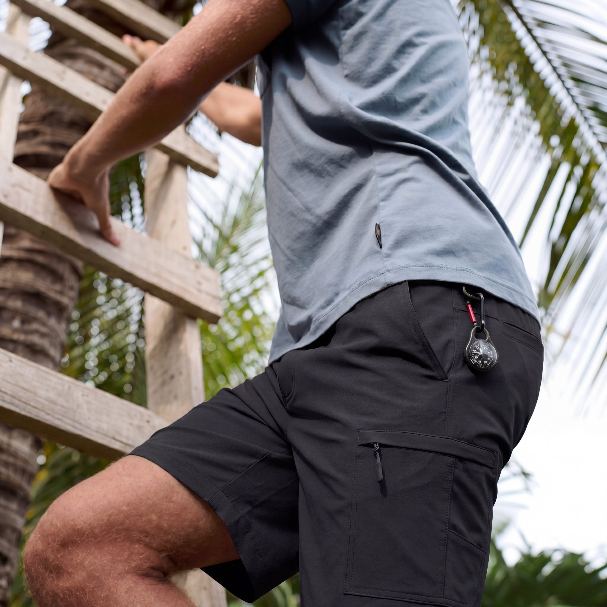 Magcomsen Men's Casual Quick-Dry 5 Pockets Cargo Short Black by MAGCOMSEN #Color_Black