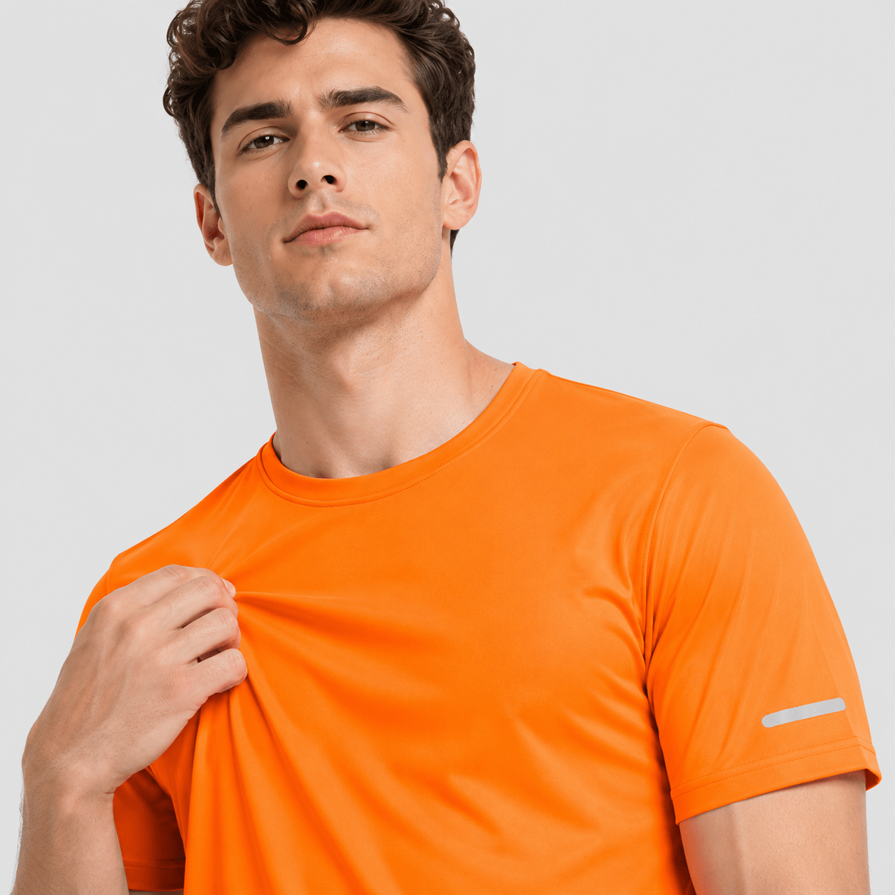 Black MAGCOMSEN Men's Dry Fit Sun Protection Stretch Training & Sports T-Shirts in #Color_Orange