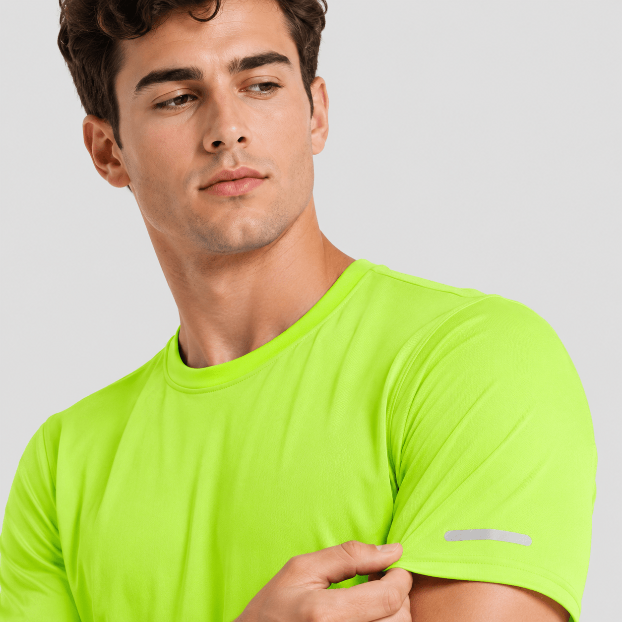 Green MAGCOMSEN Men's Dry Fit Sun Protection Stretch Training & Sports T-Shirts in #Color_Green