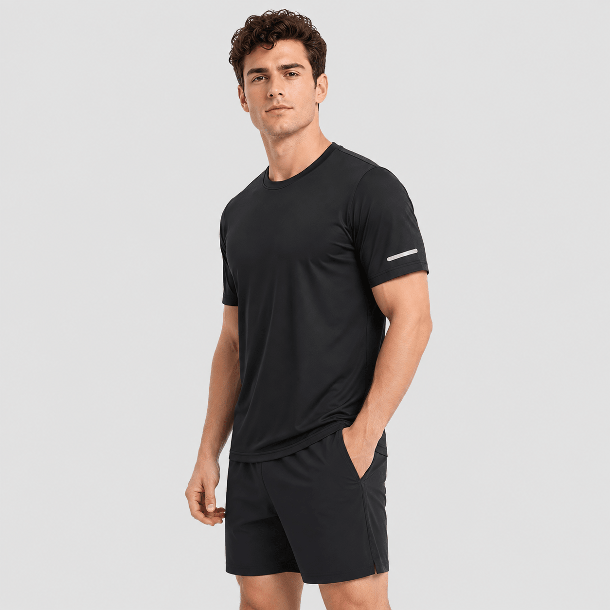 Black MAGCOMSEN Men's Dry Fit Sun Protection Stretch Training & Sports T-Shirts in #Color_Black
