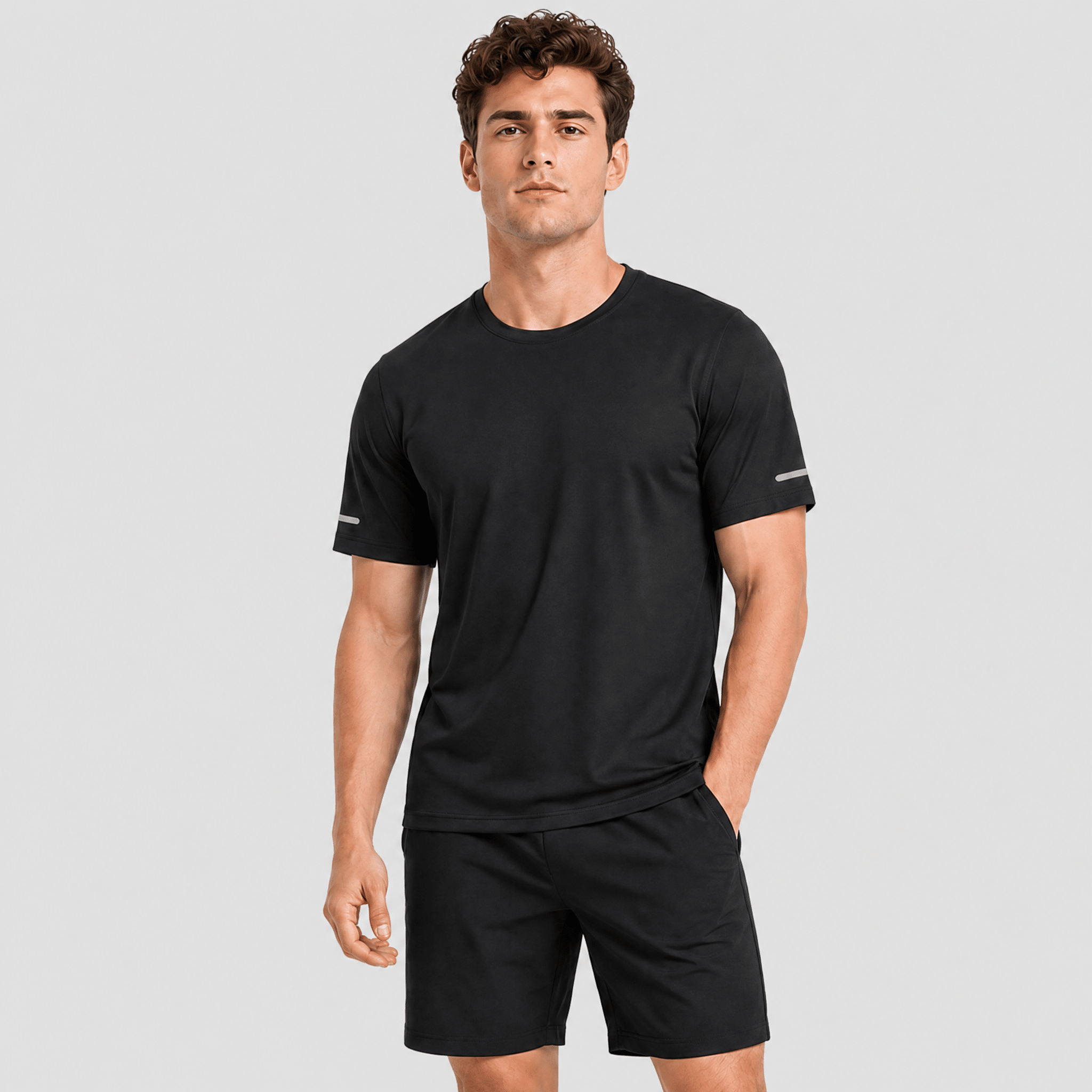 Black MAGCOMSEN Men's Dry Fit Sun Protection Stretch Training & Sports T-Shirts in #Color_Black