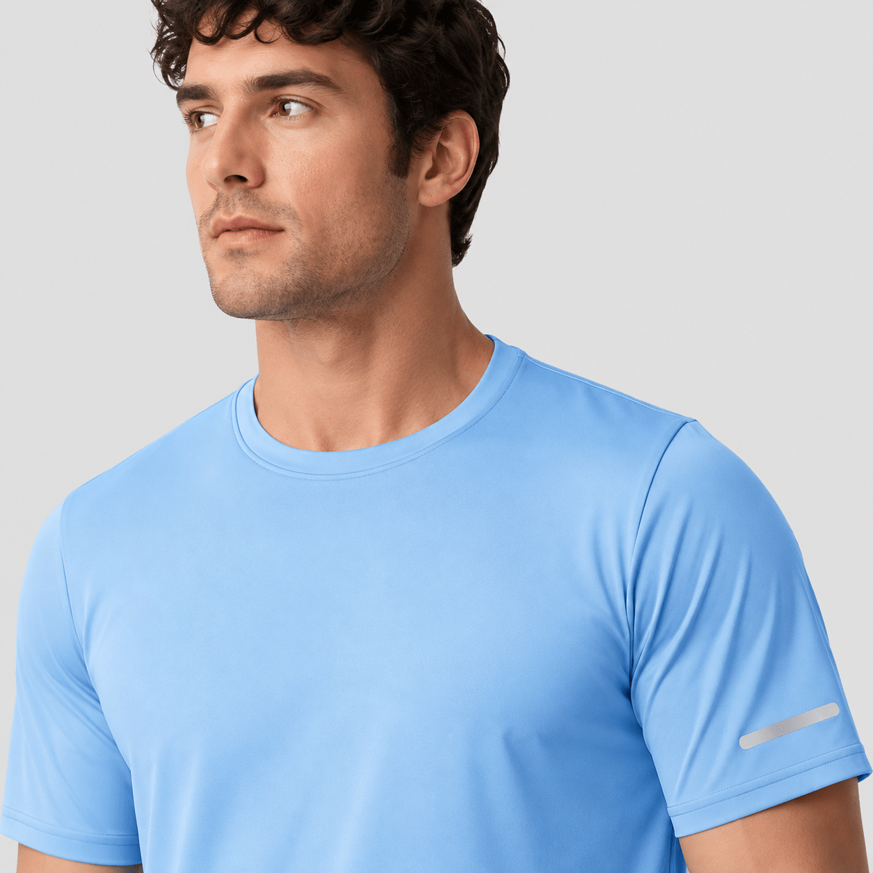 Sky Blue MAGCOMSEN Men's Dry Fit Sun Protection Stretch Training & Sports T-Shirts in #Color_Sky Blue