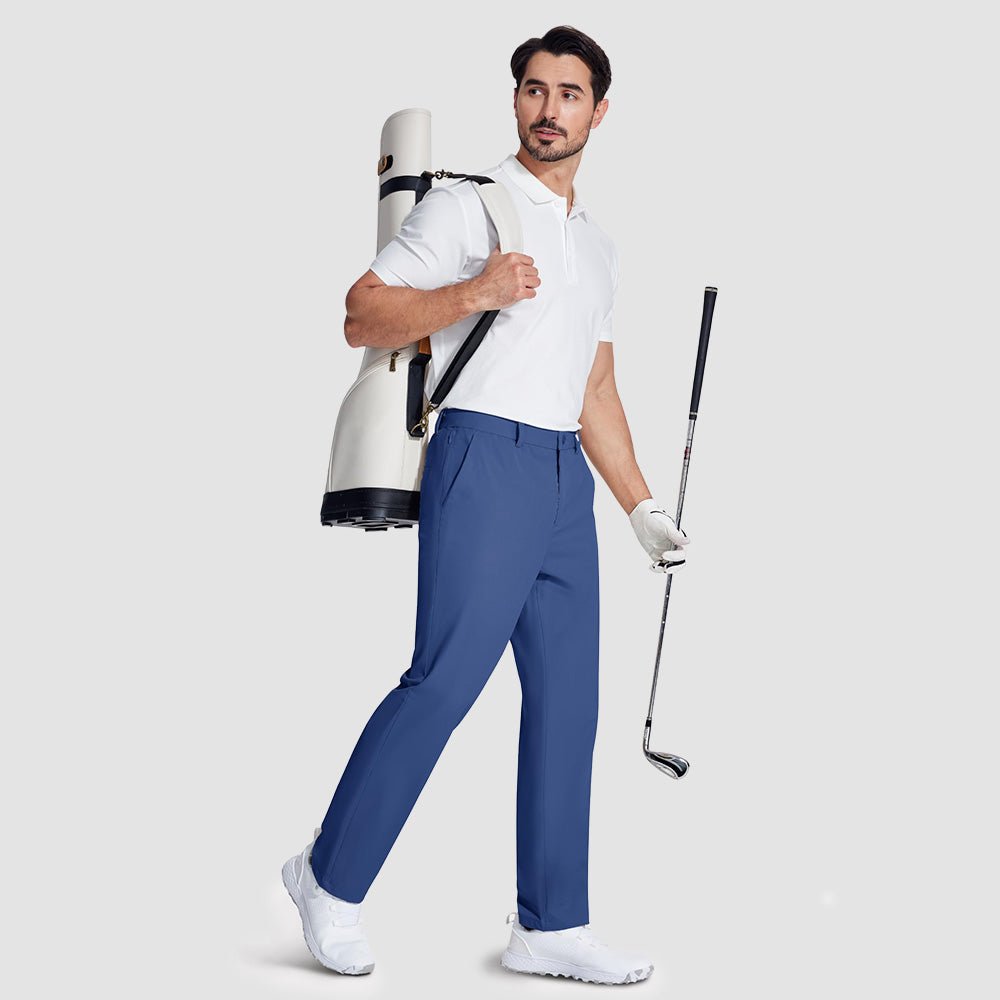 Blue Grey MAGCOMSEN Men's Lightweight Quick-Dry Hiking Pants - Stretch Travel Pants in #Color_Blue Grey