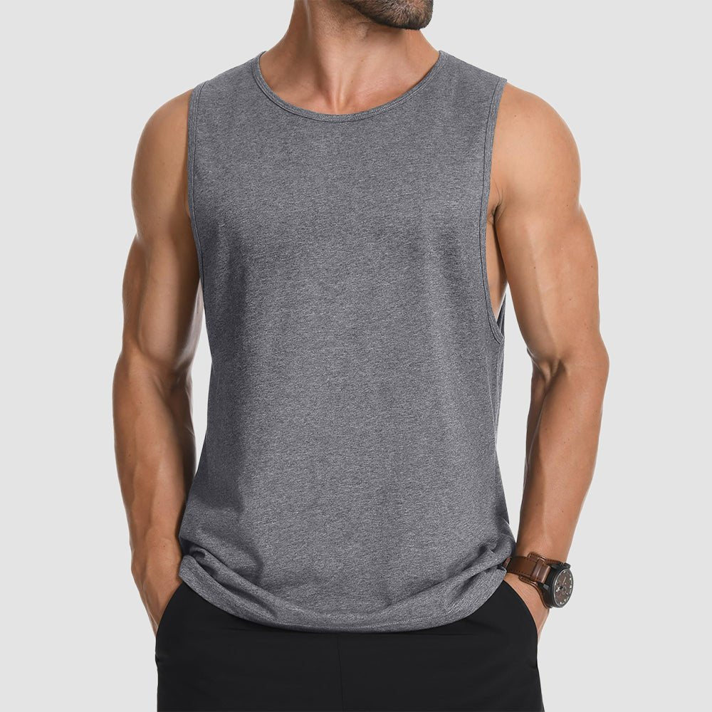 Men's Lightweight Sleeveless Tank Top Dark Grey by MAGCOMSEN