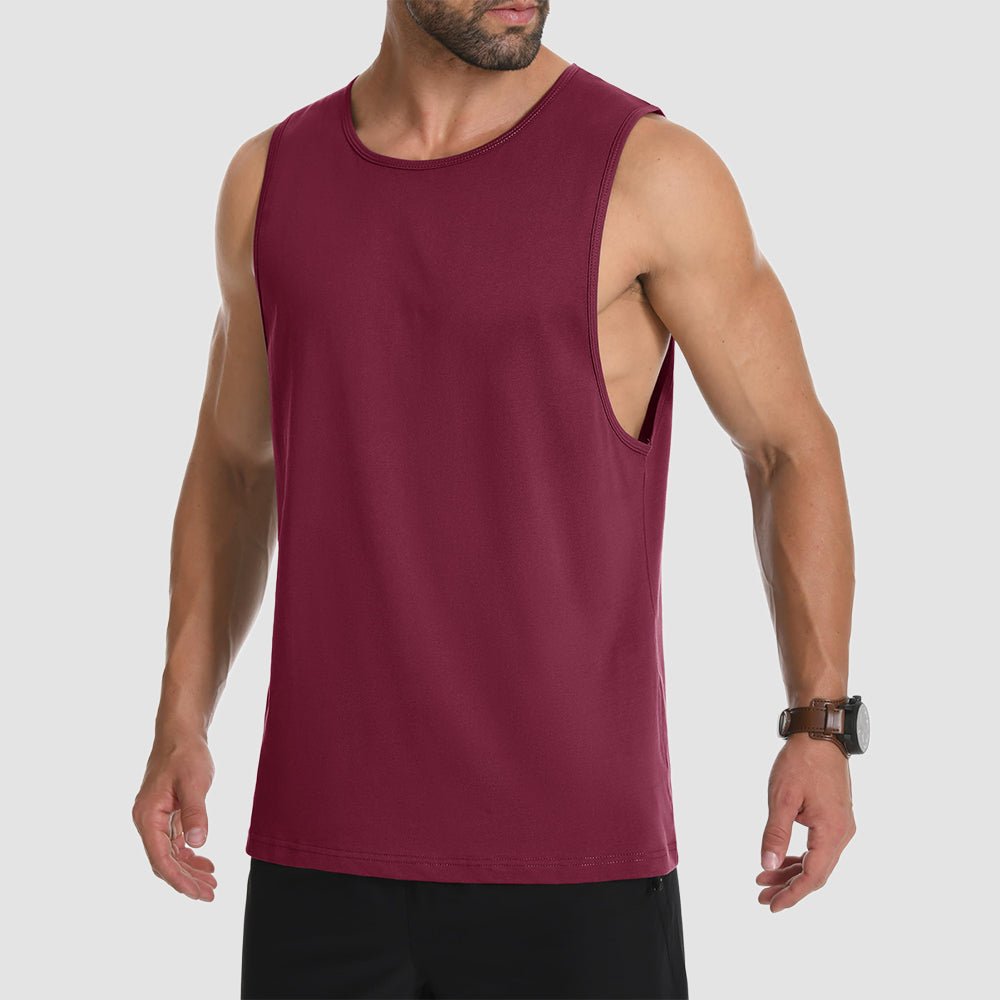 Men's Lightweight Sleeveless Tank Top Waterfall Blue by MAGCOMSEN