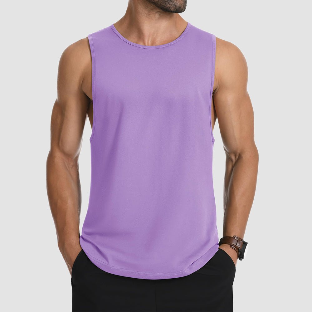 Men's Lightweight Sleeveless Tank Top Light Purple by MAGCOMSEN