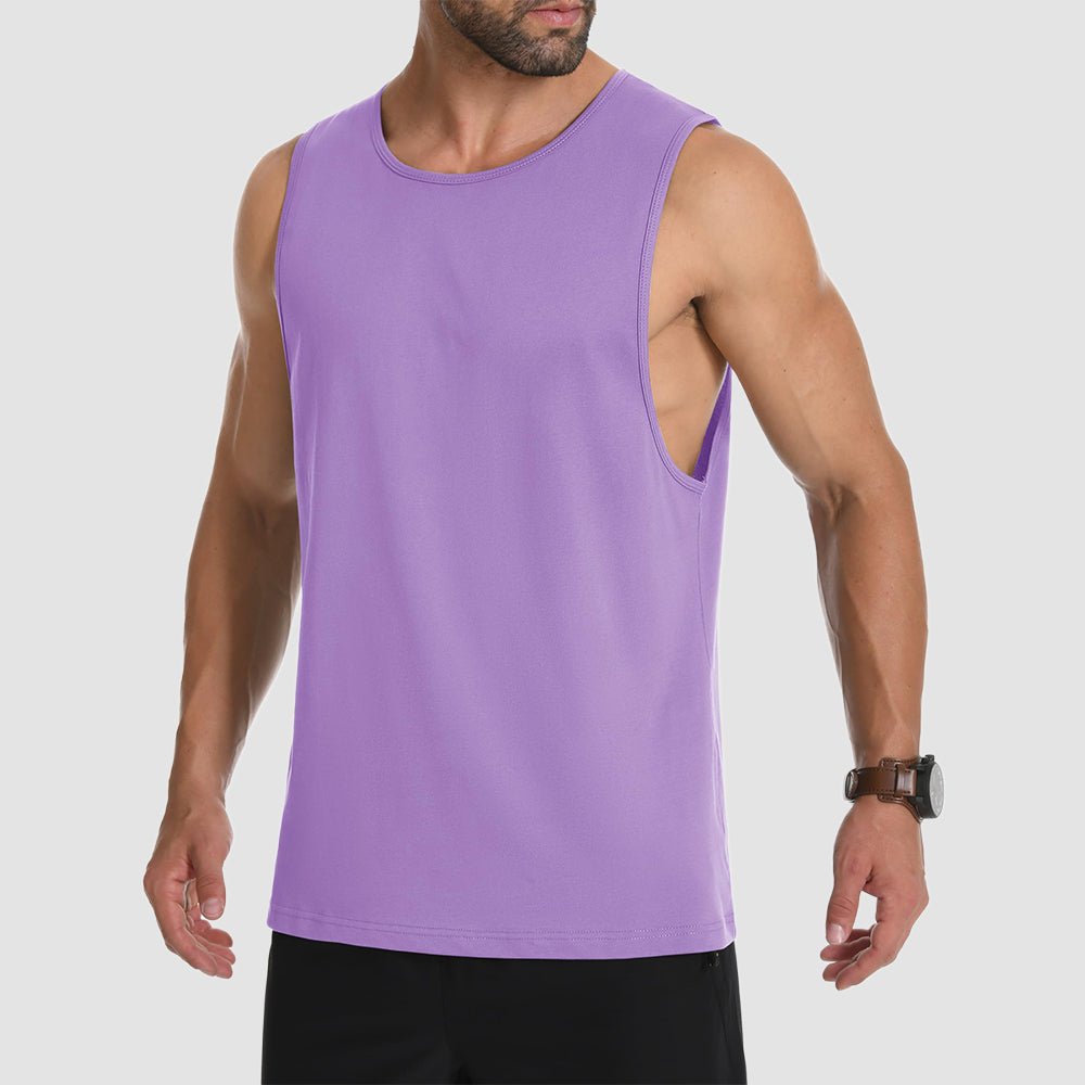 Men's Lightweight Sleeveless Tank Top Light Purple by MAGCOMSEN