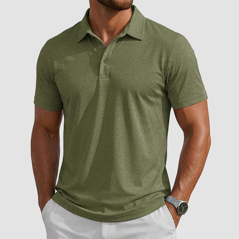 Men's Performance Polo Shirt - Lightweight Outdoor Polo Army Green by MAGCOMSEN