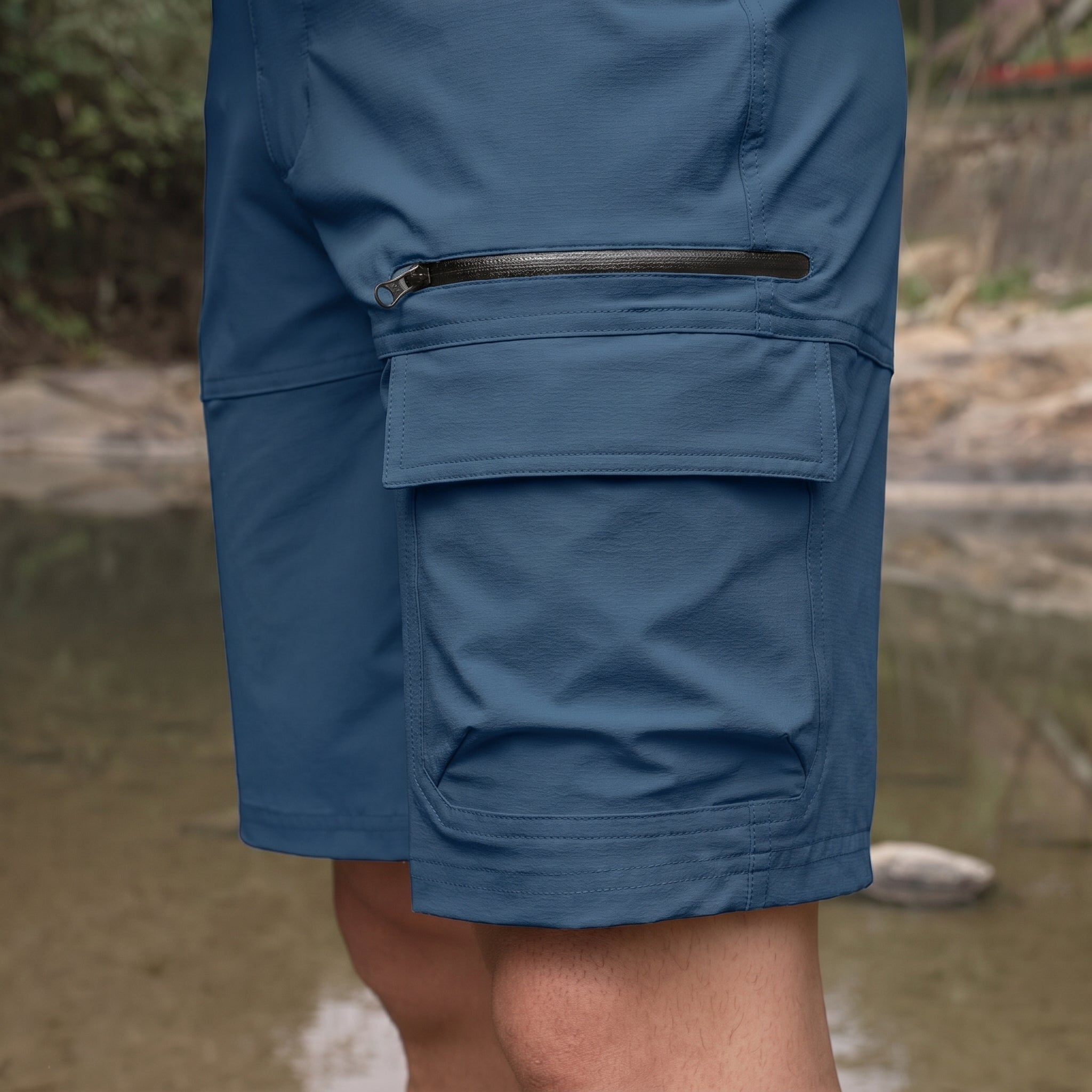 Men's Quick Dry Cargo Shorts Royal Blue by MAGCOMSEN