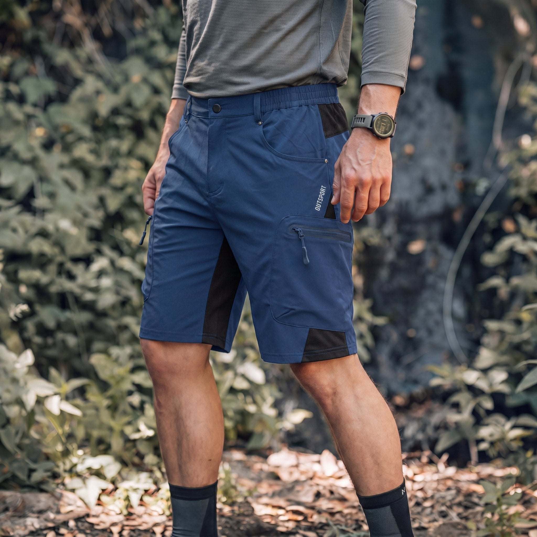Royal Blue Men's Quick Dry Cargo Shorts - MAGCOMSEN #Color_Royal Blue