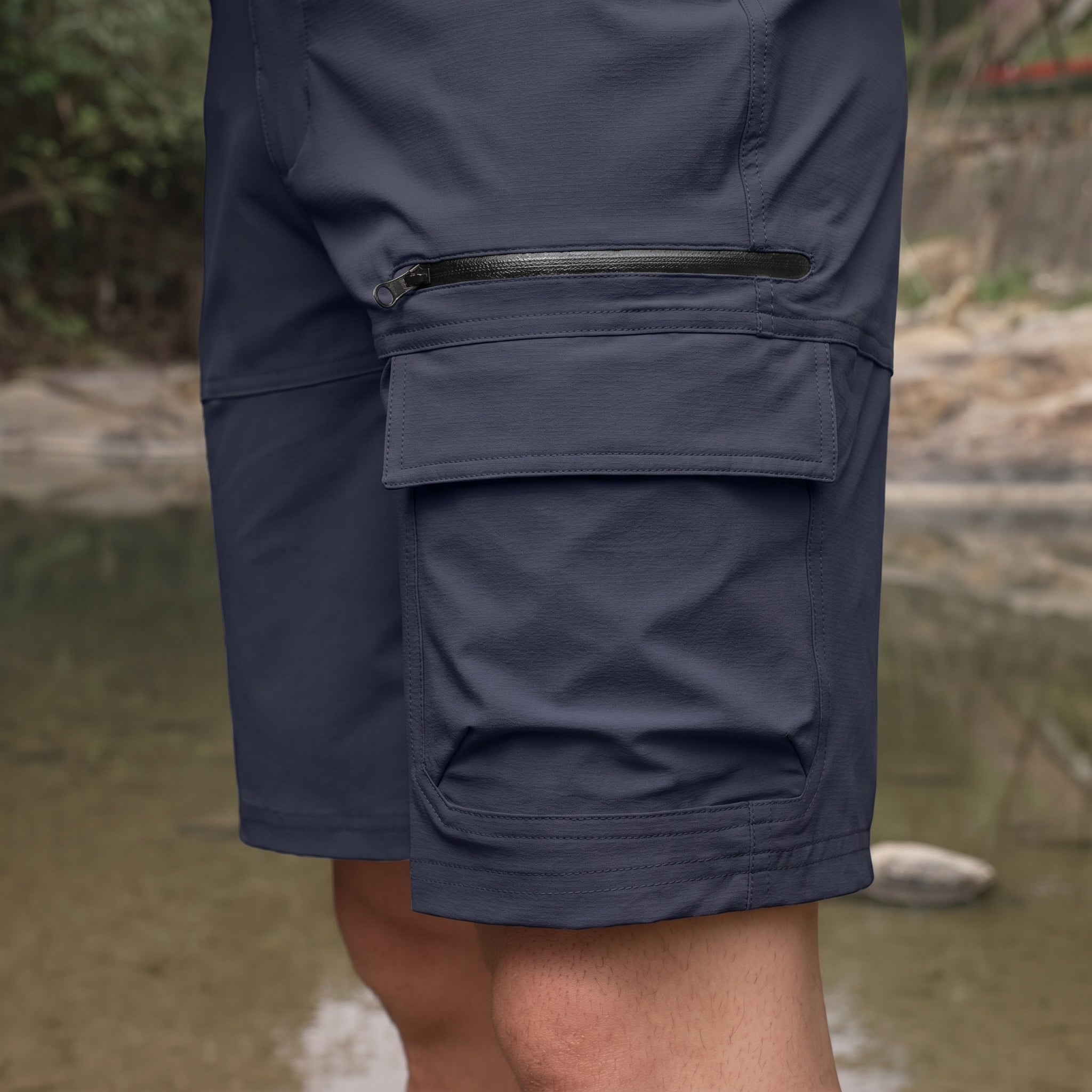 Men's Quick Dry Cargo Shorts Navy by MAGCOMSEN
