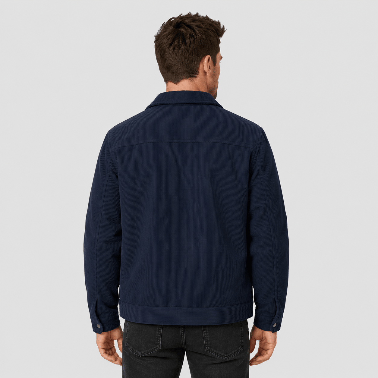 Men's Sherpa-Lined Corduroy Winter Jacket Dark Brown by MAGCOMSEN
