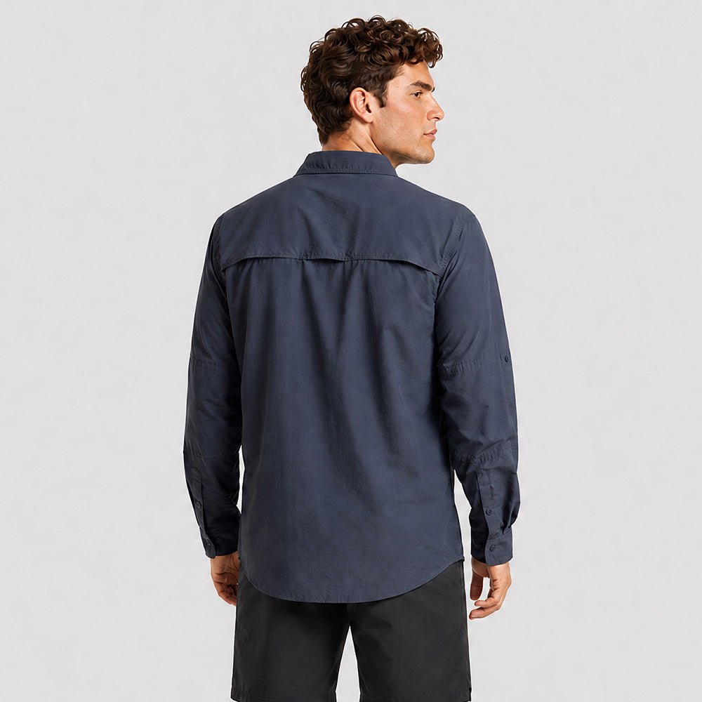 Men's Tactical Shirt, Quick-Dry & UV Protection for Hiking Navy by MAGCOMSEN