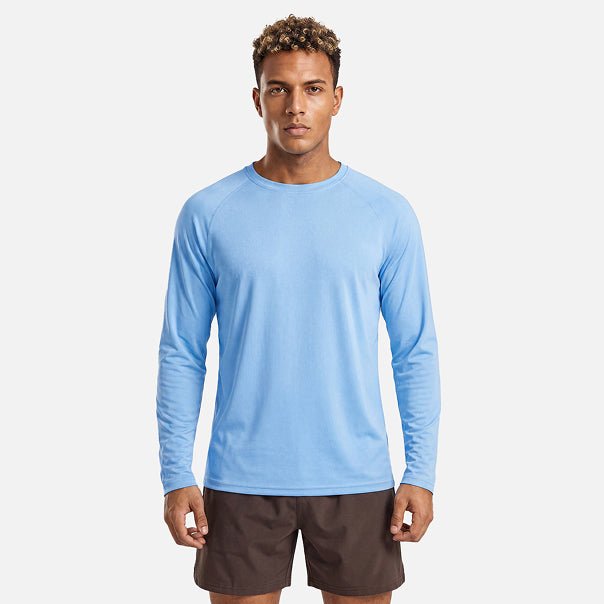 Men's UPF 50+ Quick Dry Shirt Sun Protection for Hiking Blue by MAGCOMSEN