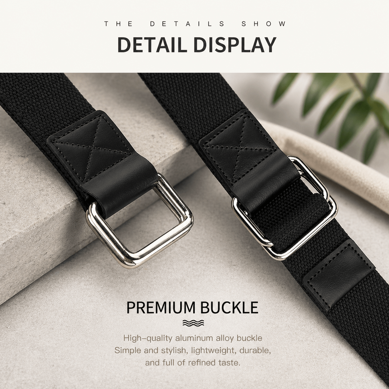 Tactical Nylon Belt – Heavy Duty Adjustable Canvas Belt for Outdoor & Everyday Use Black by MAGCOMSEN