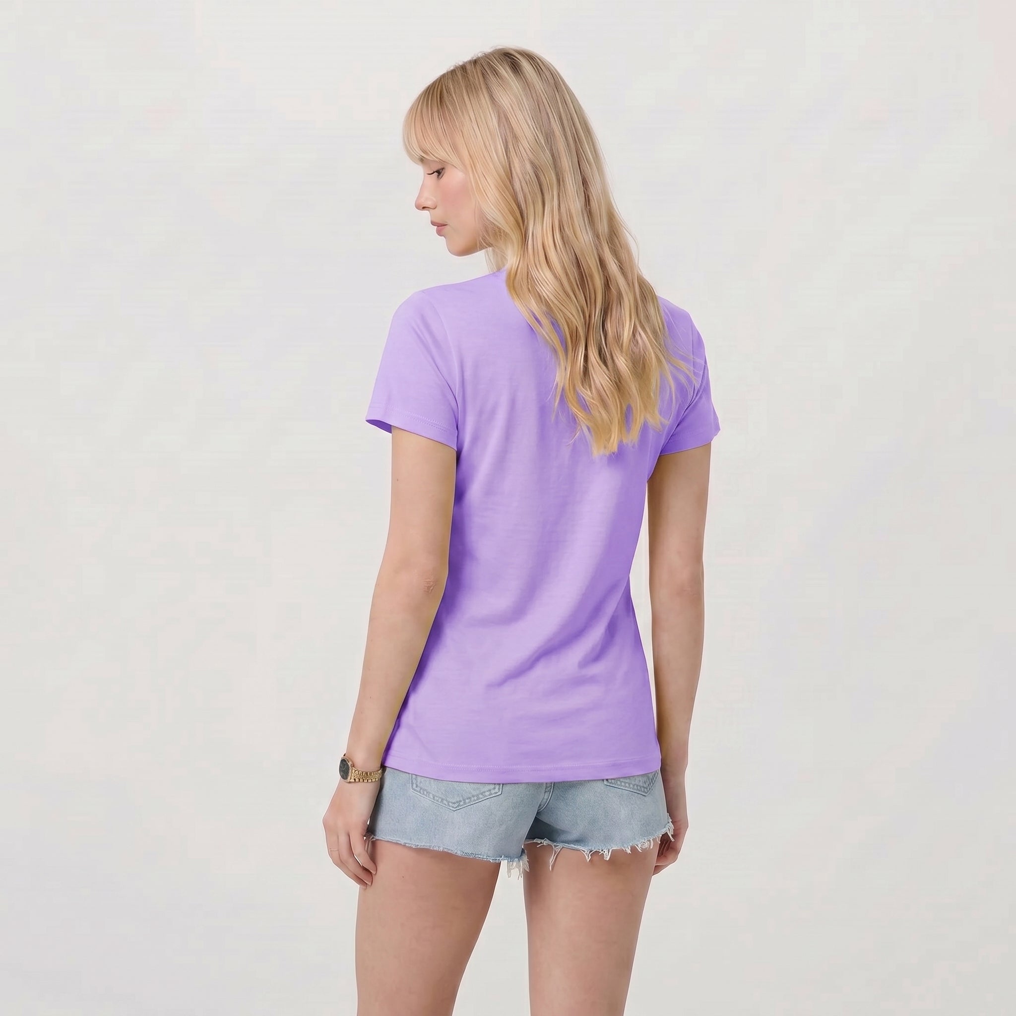 Purple MAGCOMSEN Women UPF 50 Plus V Neck Workout Top - Cooling Quick Dry Hiking Shirt in #Color_Purple