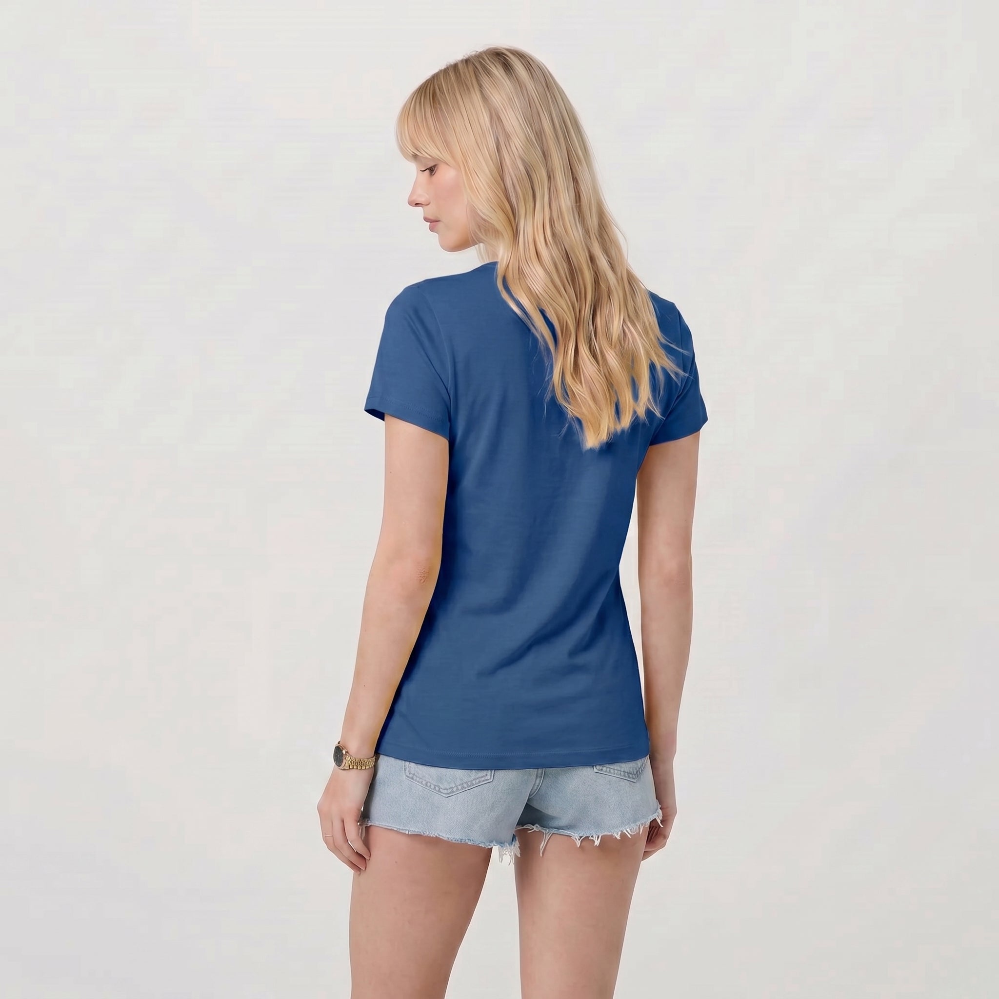 Blue MAGCOMSEN Women UPF 50 Plus V Neck Workout Top - Cooling Quick Dry Hiking Shirt in #Color_Blue