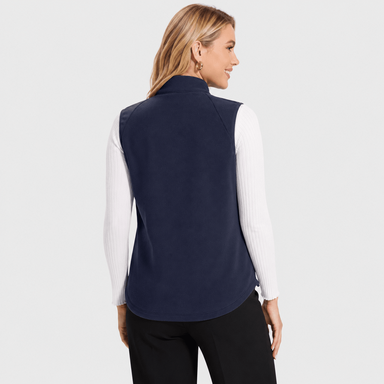 Black MAGCOMSEN Women's Fleece Vest Sleeveless Lightweight Warmth Jackets in #Color_Black