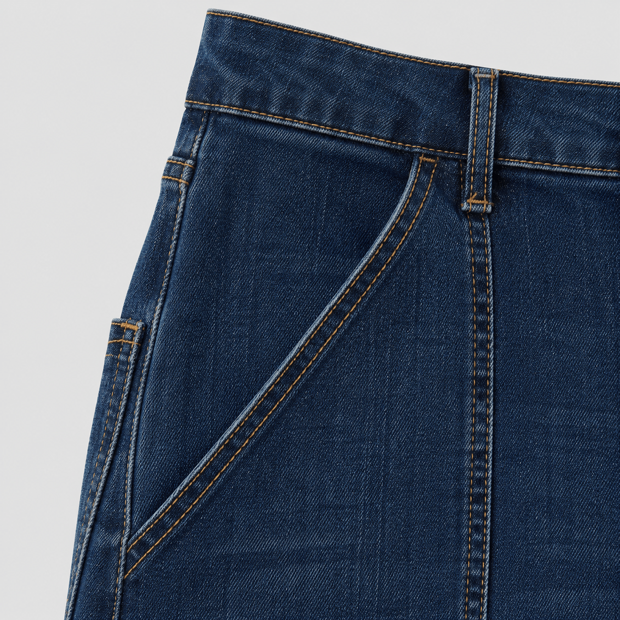 Women's High Waisted Straight Leg Jeans - Stretch Wide Leg Denim Pants Medium Blue by MAGCOMSEN
