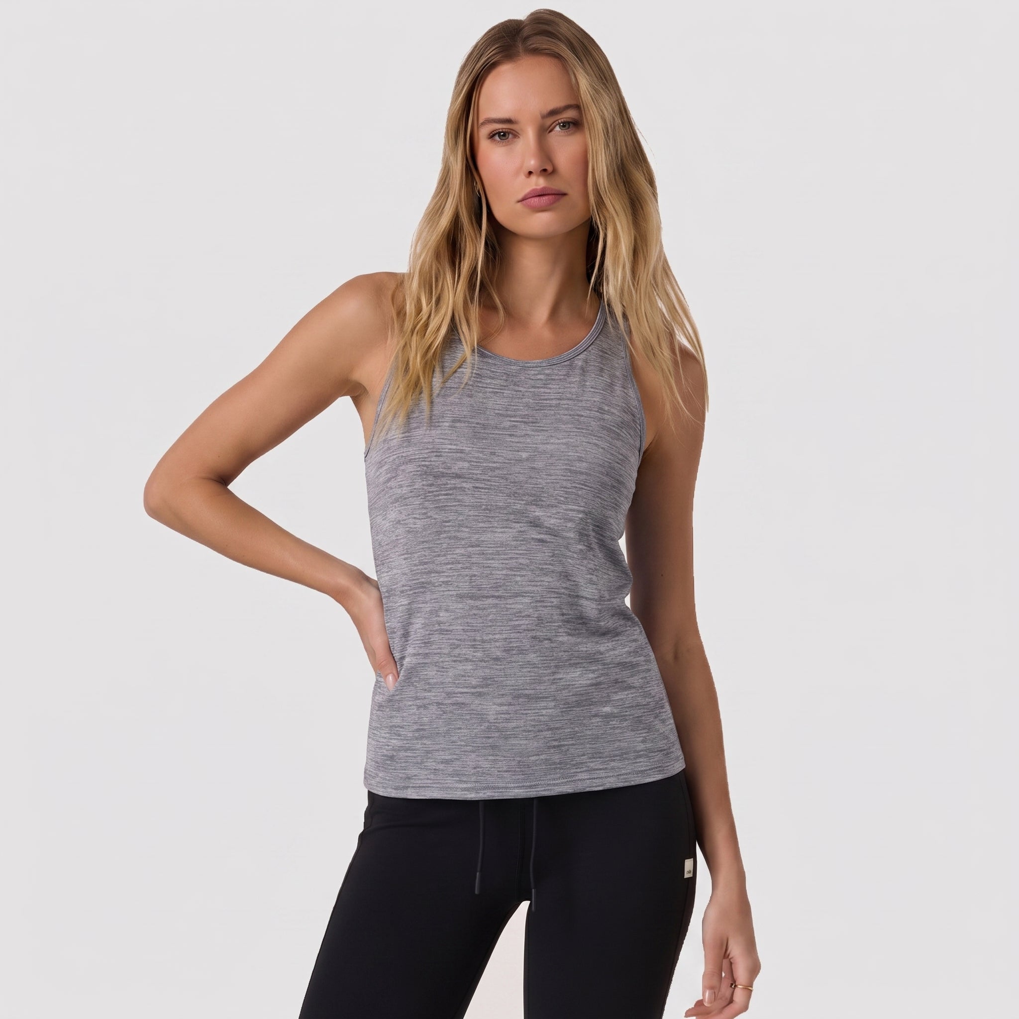 Women's Lightweight Sleeveless Tank Top - Stretch Workout Shirt Light Grey by MAGCOMSEN