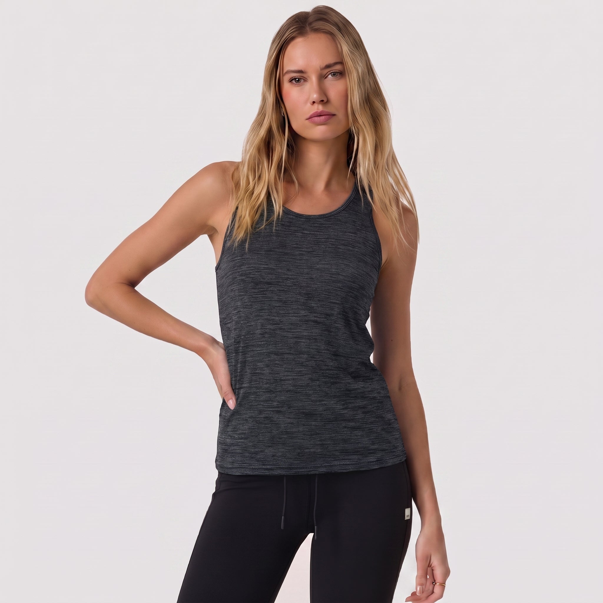 Women's Lightweight Sleeveless Tank Top - Stretch Workout Shirt Dark Grey by MAGCOMSEN