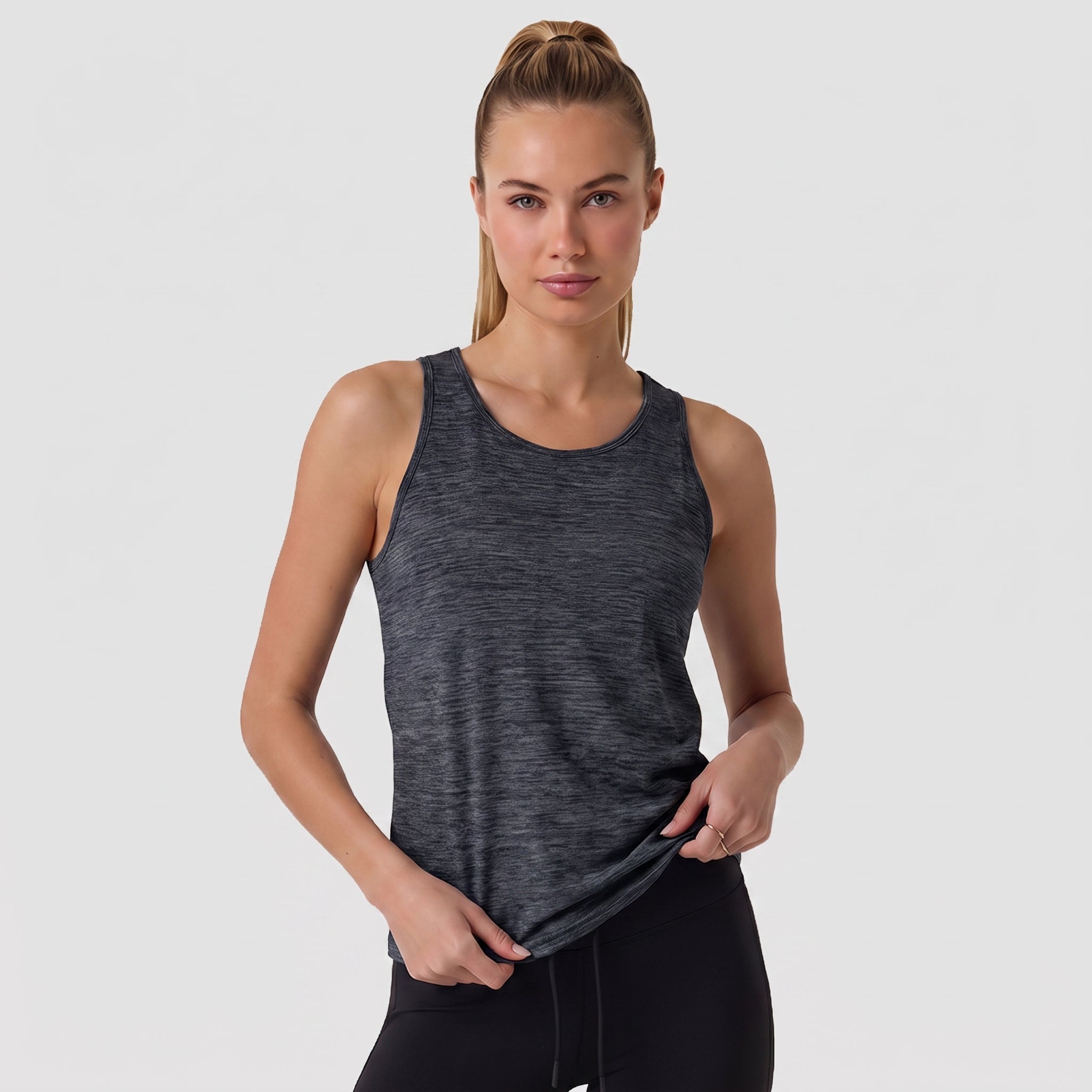 Women's Lightweight Sleeveless Tank Top - Stretch Workout Shirt Dark Grey by MAGCOMSEN