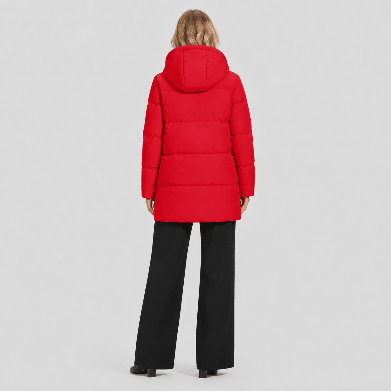 Tomato Red MAGCOMSEN Women's Long Down Parka Waterproof Hooded Winter Puffer Coat in #Color_Tomato Red