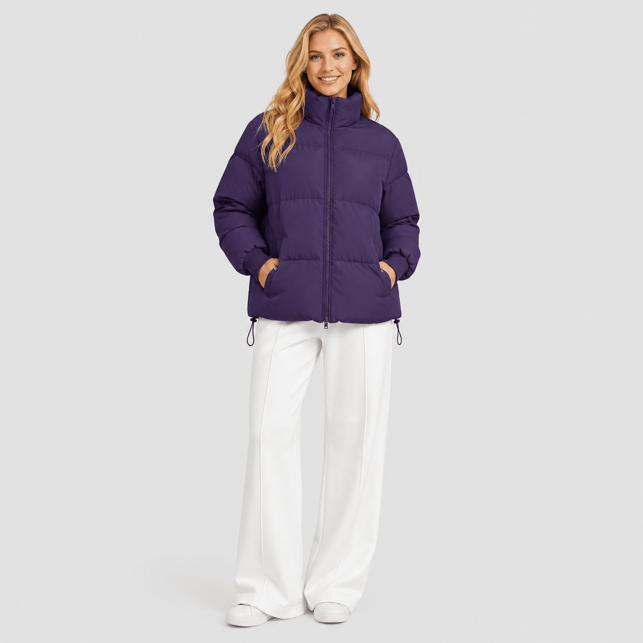 Dark Purple MAGCOMSEN Women’s Quilted Down Jacket Warm Water Resistant Puffer Winter Coat in #Color_Dark Purple