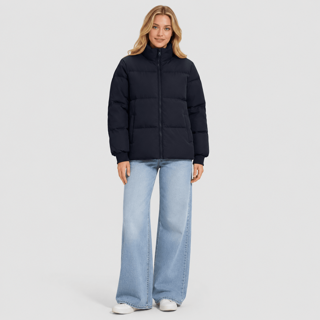Black MAGCOMSEN Women’s Quilted Down Jacket Warm Water Resistant Puffer Winter Coat in #Color_Black
