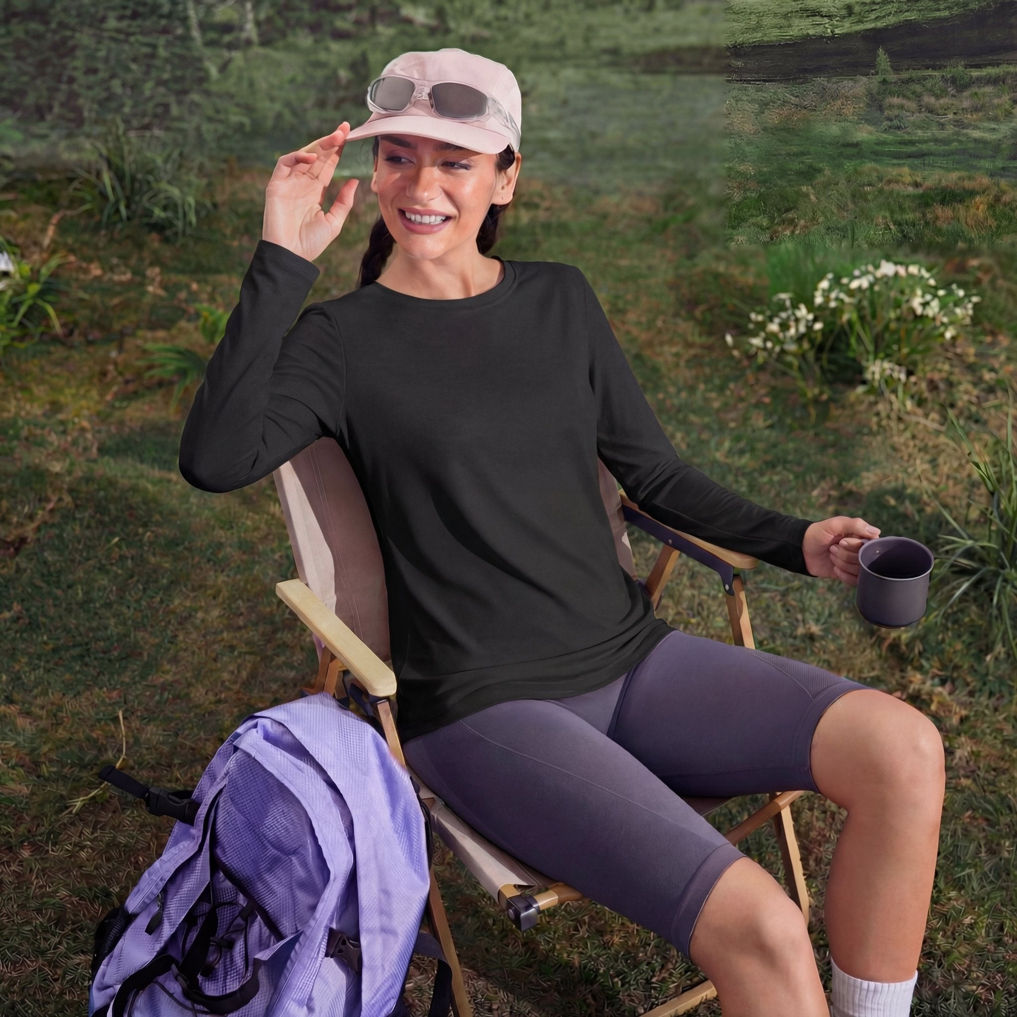 Women's UPF 80+ Long Sleeve Sun Protection Quick-Dry Shirt White by MAGCOMSEN #Color_Black