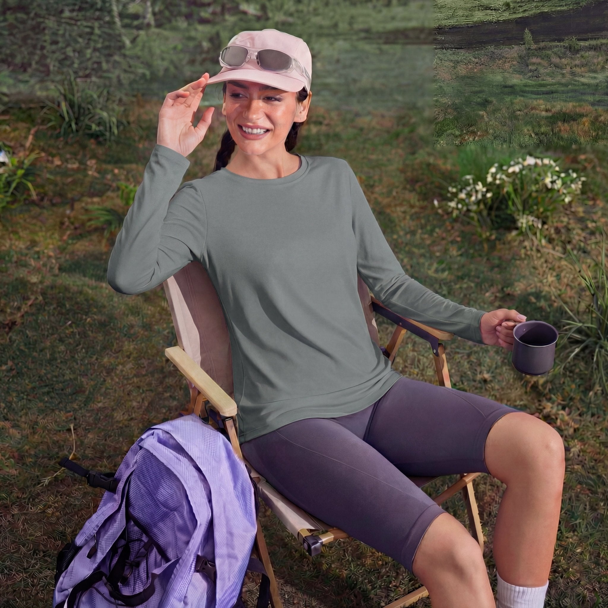 Women's UPF 80+ Long Sleeve Sun Protection Quick-Dry Shirt White by MAGCOMSEN #Color_Dark Grey