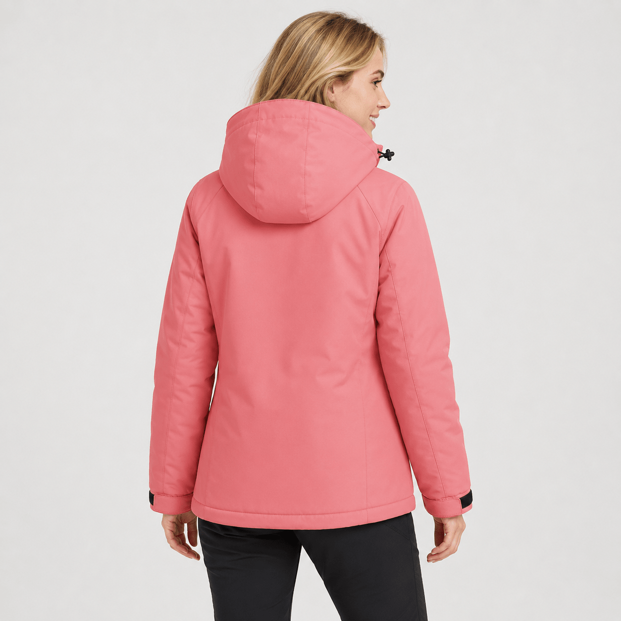 Women's Waterproof Ski Jacket - Insulated Winter Snow Coat with Hood Rose Red by MAGCOMSEN