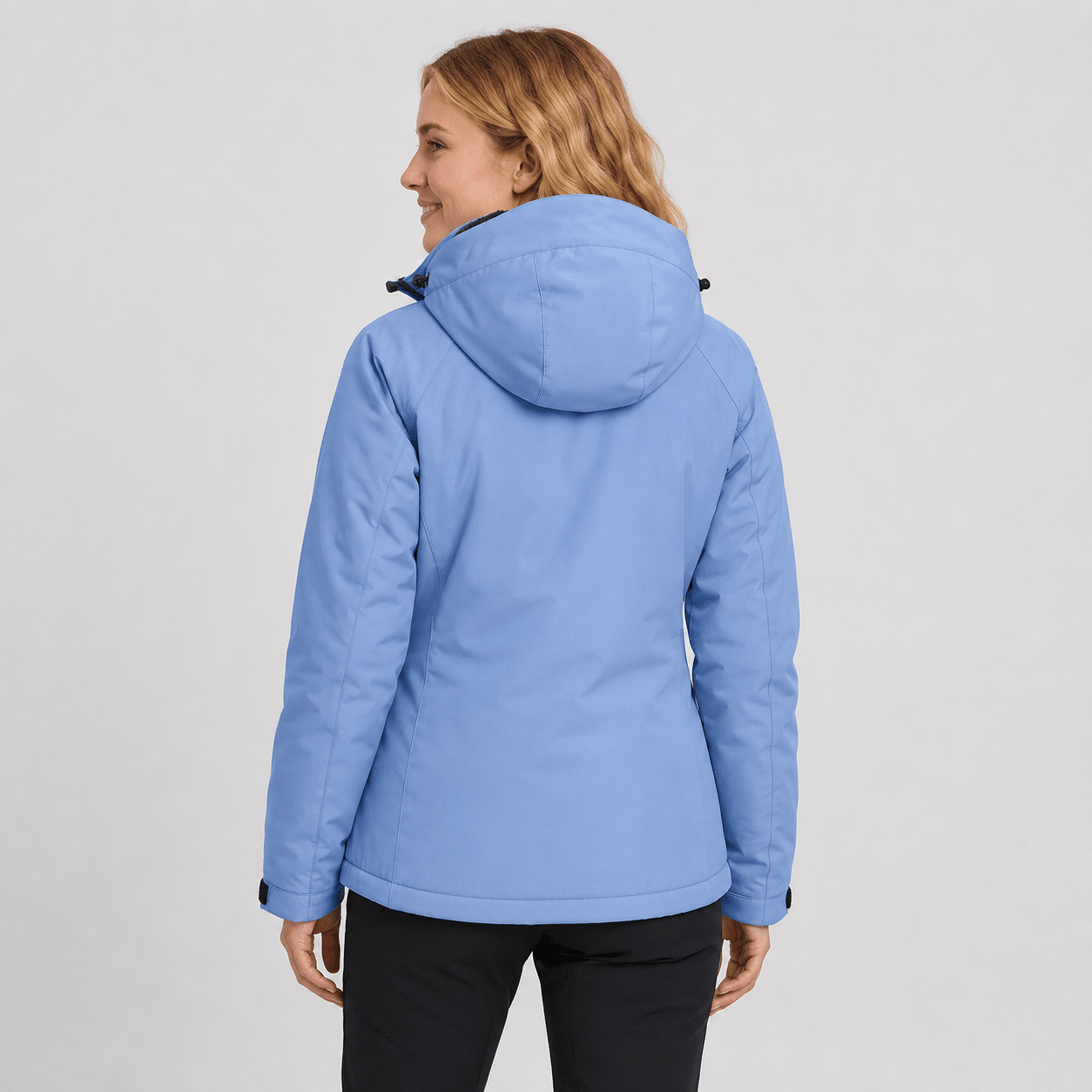 Women's Waterproof Ski Jacket - Insulated Winter Snow Coat with Hood Light Blue by MAGCOMSEN