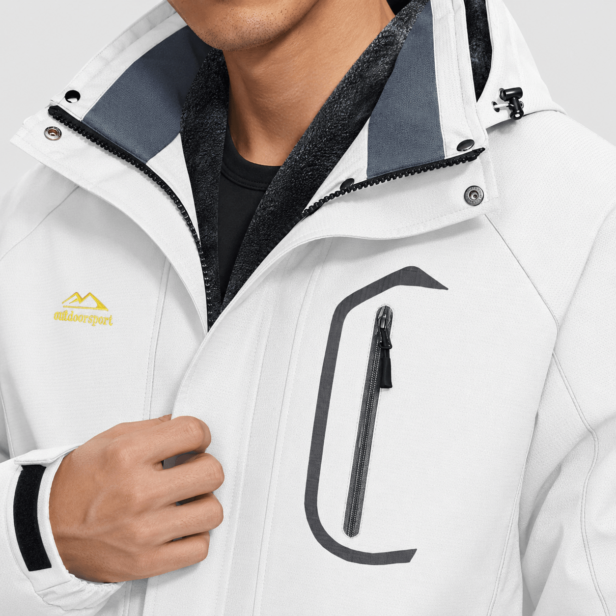 Women's Waterproof Ski Jacket - Insulated Winter Snow Coat with Hood White by MAGCOMSEN