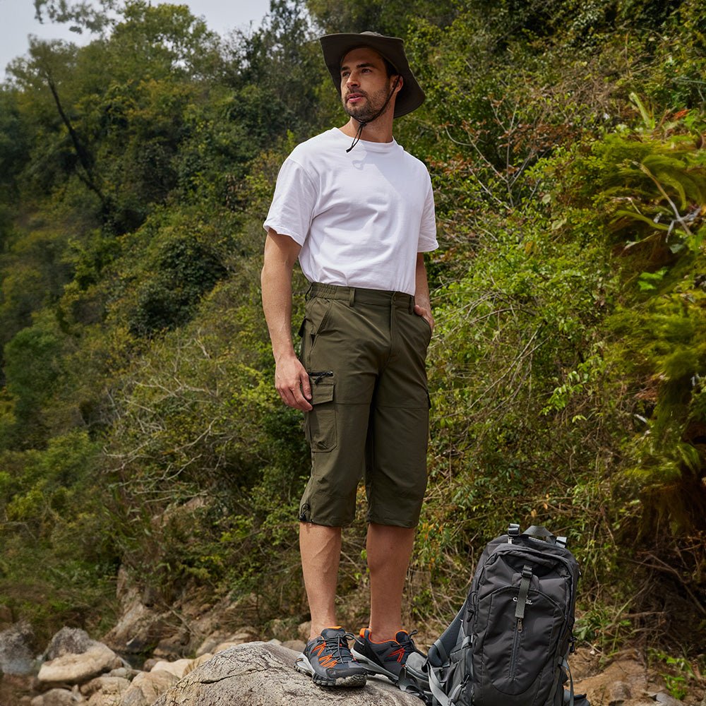 Men's 3/4 Capri Quick Dry Sports Shorts - MAGCOMSEN